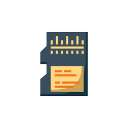 memory card icon computer component flat vector image