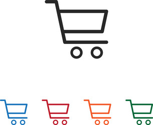 Shopping cart icon vector