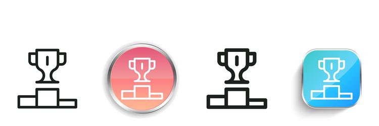 champion icon thin linear regular and button vector image
