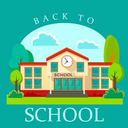 Modern school buildings exterior student city vector