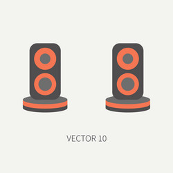 Plain flat color computer part icon audio vector