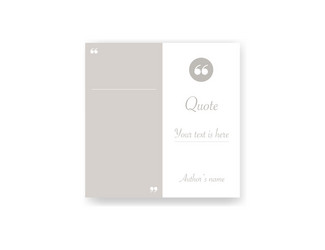 quotation frame mockup template with comma icon vector image