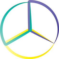 simple pie chart-graph and diagram circle vector image