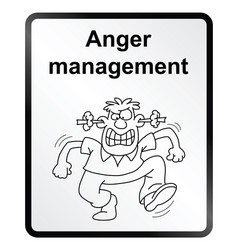 anger management information sign vector