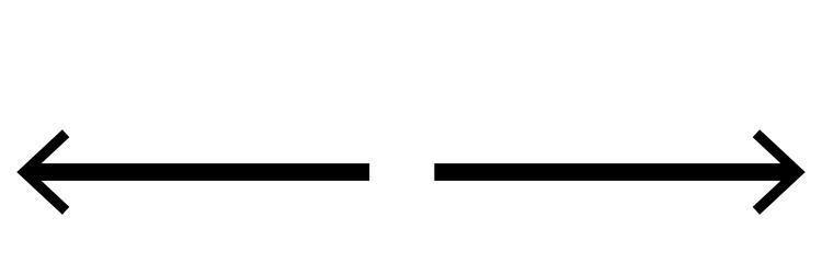 left and right arrow pointer cursor in opposite vector image