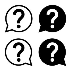 Set of question icon mark help or ask bubble vector