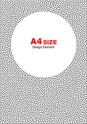 abstract halftone dots circle background a4 size vector image