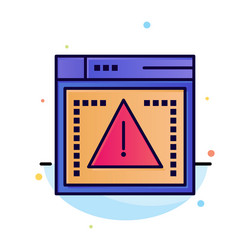 computing coding error abstract flat color icon vector