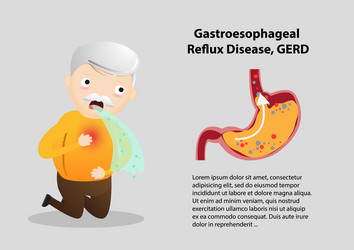 Gastro-esophageal reflux disease gerd vector