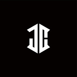 Jc logo letter monogram with triangle shape Vector Image