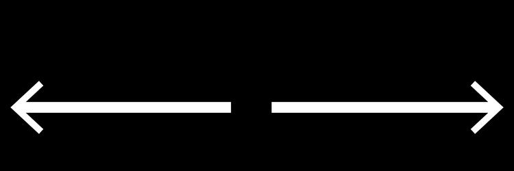 left and right arrow pointer cursor in opposite vector image