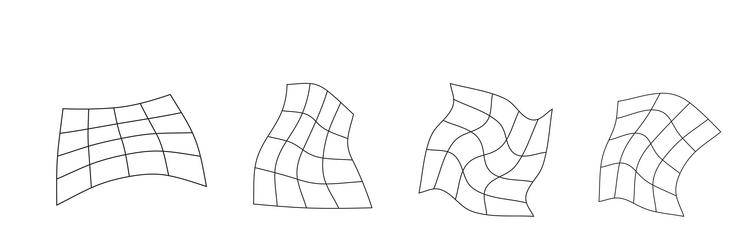abstract 3d wireframe mesh grid with a wave vector image
