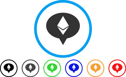 Ethereum banner balloon flat icon vector