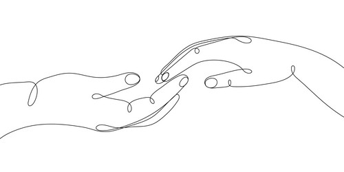 single line drawn hand gestures minimalistic vector