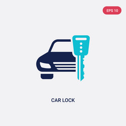 Two color car lock icon from parts concept vector