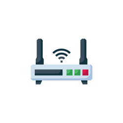 wifi router icon computer component flat vector image