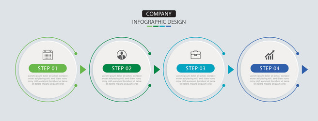 Circular Timeline with Number Data vector image