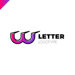 dynamic initial letter lw linked round lowercase vector