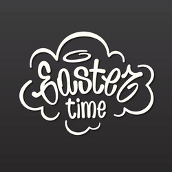 easter time hand lettering vector