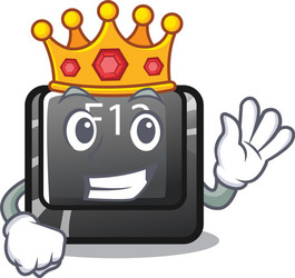 king f12 button installed on cartoon computer vector image