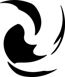 spiral volute helix abstract design element swirl vector image