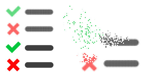 dissolved dot and original checklist icon vector image