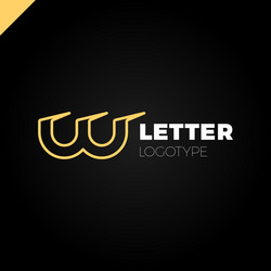 Dynamic initial letter lw linked round lowercase vector