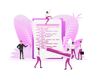 flat with coding people vector