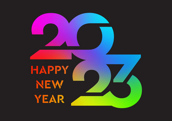 Happy new year background with gradient text vector