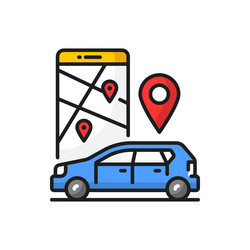 Mobile GPS Navigation App vector image