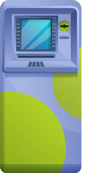 Modern atm machine icon cartoon style vector