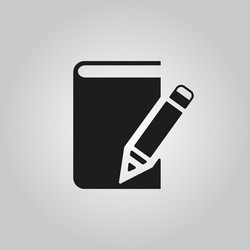 Notebook icon design diary and sketchpad vector