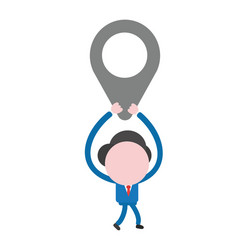 Businessman character walking and holding up map vector