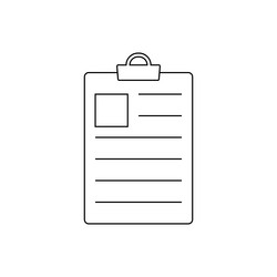 check list isolated minimal single flat linear vector image