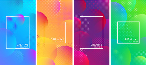 Color creative solutions backgrounds with bubbles vector