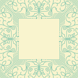 Linear simple frame with thin lines vector