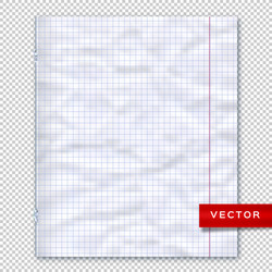 Lined Paper - Blank Notebook Page Vector Image