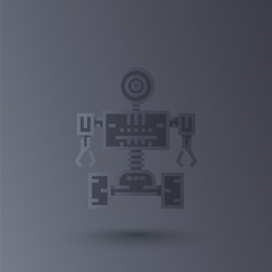 robotics robot in linear style vector