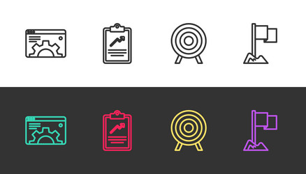 set line browser setting clipboard with graph vector image