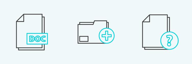 set line unknown document doc file and add new vector image