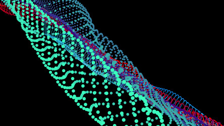 node 3d data array dots organized to network vector image