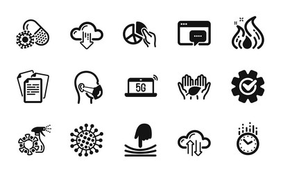 set of documents elastic and 5g notebook vector image