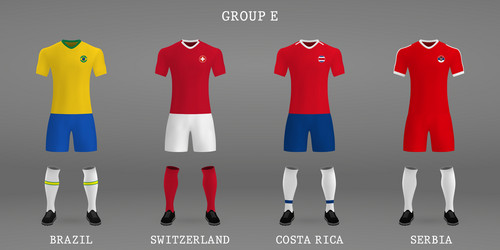 set of football kit vector