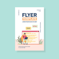 developer writing code for website vector image