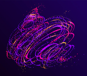 dots particles flowing vortex abstract background vector image