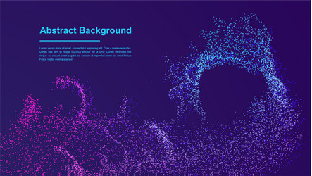 dynamic abstract liquid flow particles background vector image