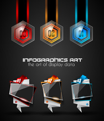 infographics complex layout with option buttons vector image