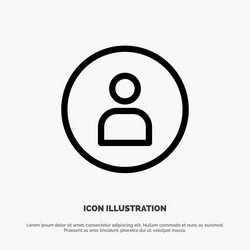 man worker basic ui line icon vector image
