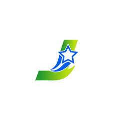 abstract icon based on the letter j vector image