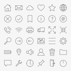 Line Web & UI Icons - User Interface vector image
